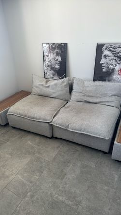 Grey 2 Piece Sectional Couch
