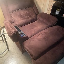 Brown Reclining Heated Massage Chair