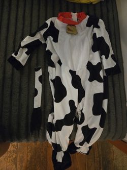 Size 18 To 24 Months Baby Cow With Tail Onsie