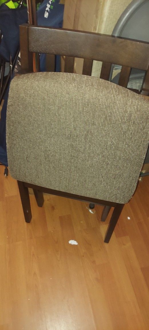 Stakmore Wood Folding Chair with Upholstered Seat $40