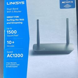 New Linksys E5400- WiFi 5 Router Dual-Band AC1200 New In Box. Never Opened. 