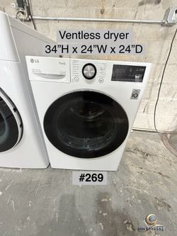 LG dryer 24”W (VENTLESS) electric (#369)