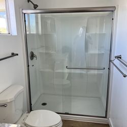 1/4 Inch Tempered Sliding Door Glass Shower 