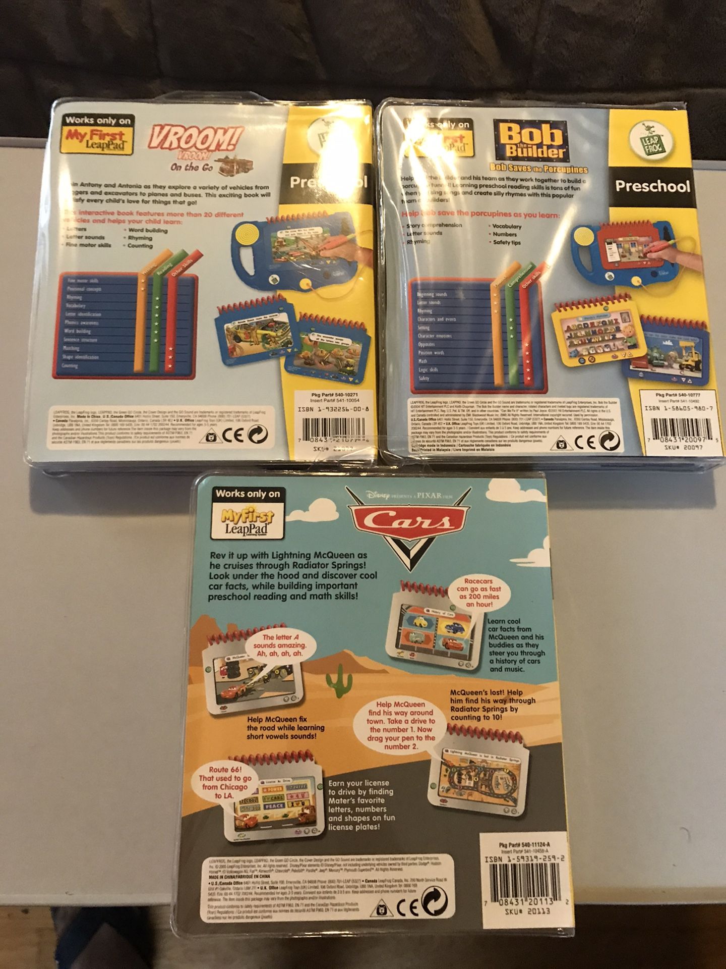 My first Leapad learning system books & catridges