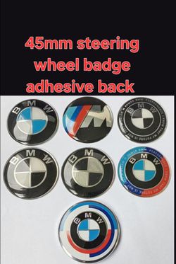 BMW 45MM  steering wheel badge emblem see all 12 pics sold separately SHIPPING AVAILABLE