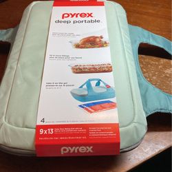 Pyrex Deep Glass Baking Dish   9” X 13”