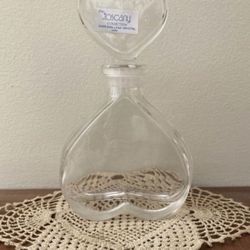 Vintage Lead Crystal Toscany Heart Shaped Perfume Bottle- Never Used