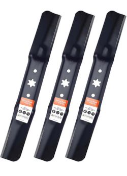 54 inch Zero Turn Lawn Mower Tractor Blades, 3 blades, 6 Star center Hole