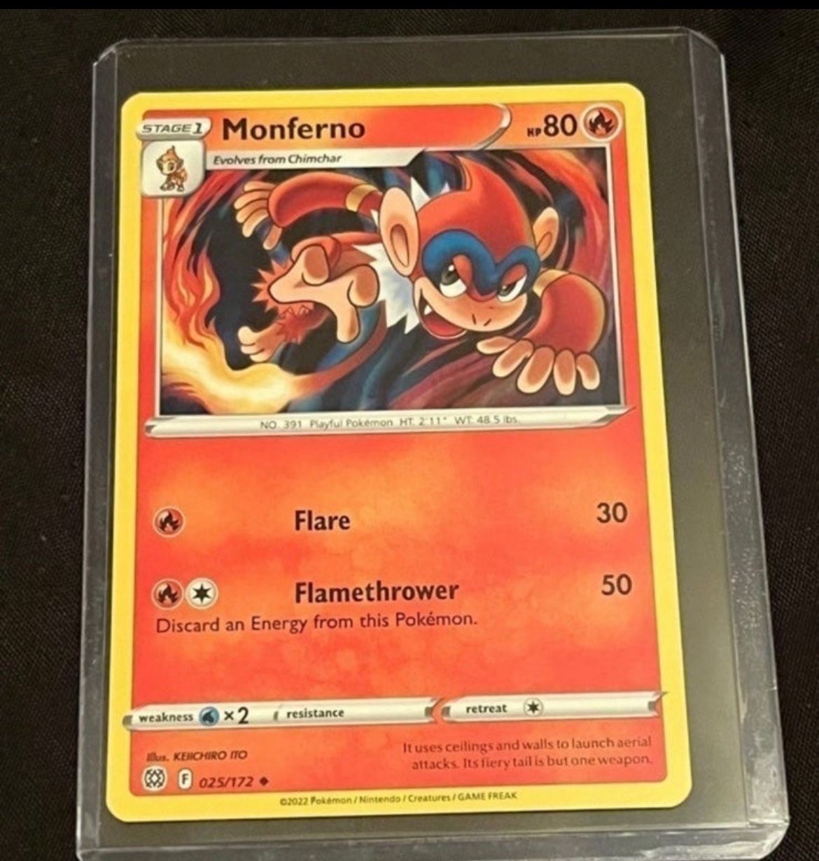 Monferno 025/172 Regular Pokemon Brilliant Stars TCG