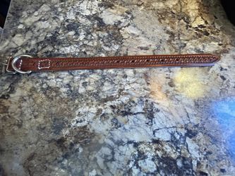 Beautiful Hand tooled Leather Dog Collar 