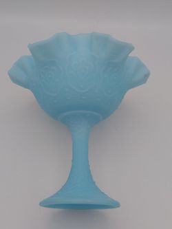Vintage Fenton "Persian Medallion" Satin Glass Compote/ Candy Dish