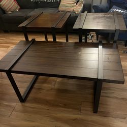 Gorgeous Hardwood Coffee Table & End Tables