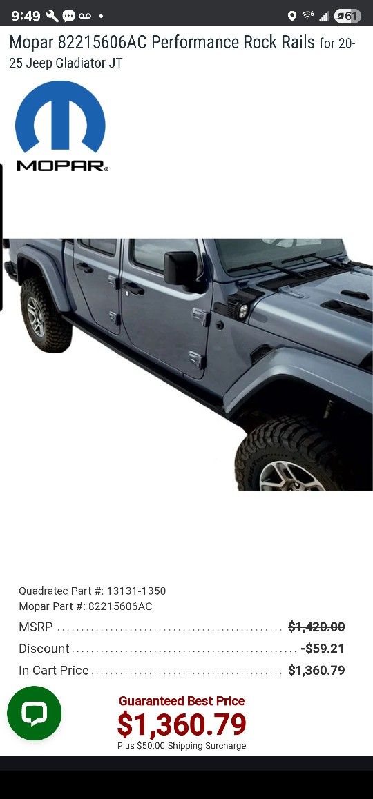Mopar Side Rails