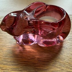 Bunny Rabbit Glass Votive Holder