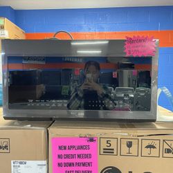 BLACK STAINLESS STEEL SAMSUNG MICROWAVE 