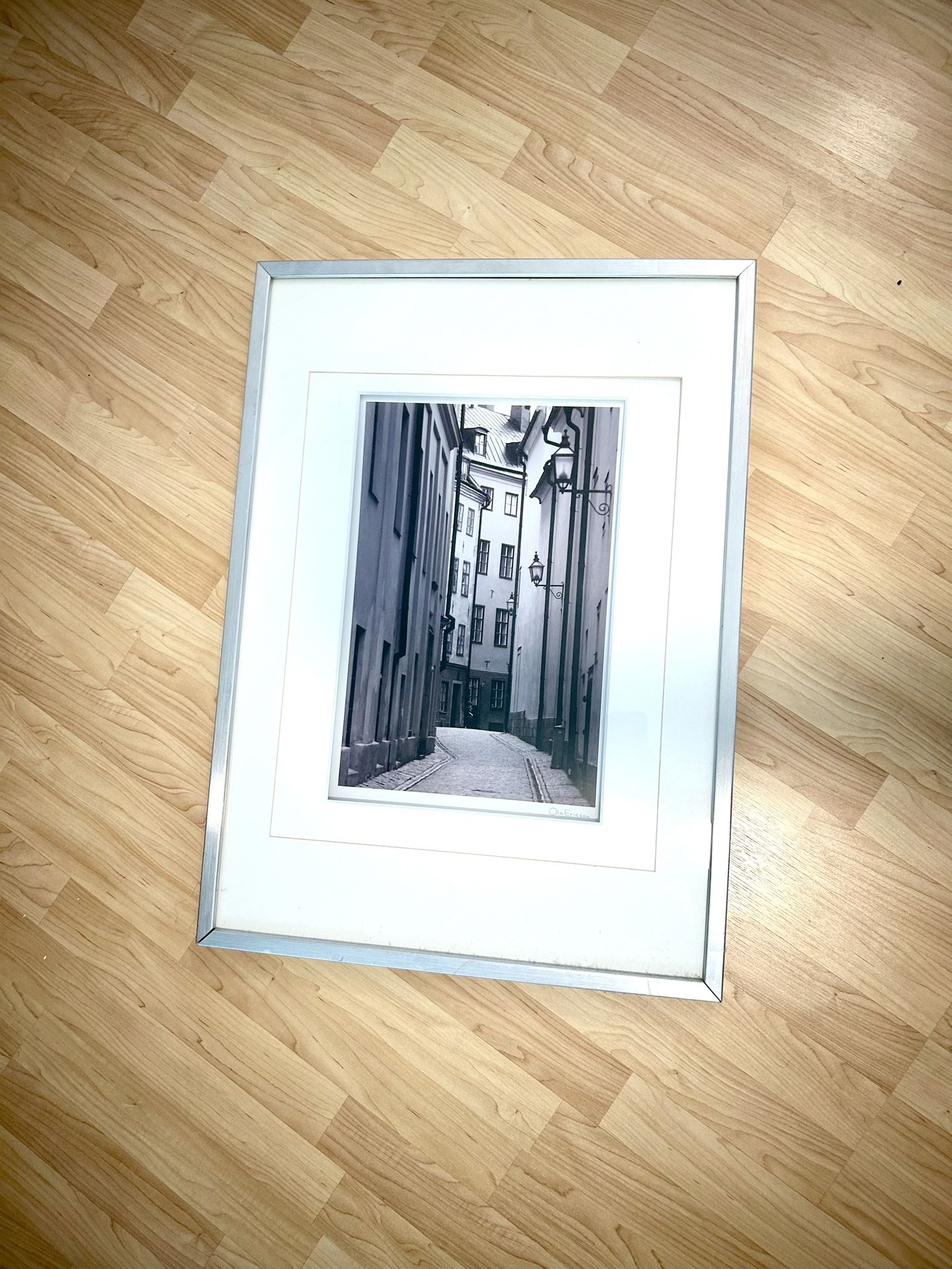 Framed Black & White City Street Photo by Ola Ericson