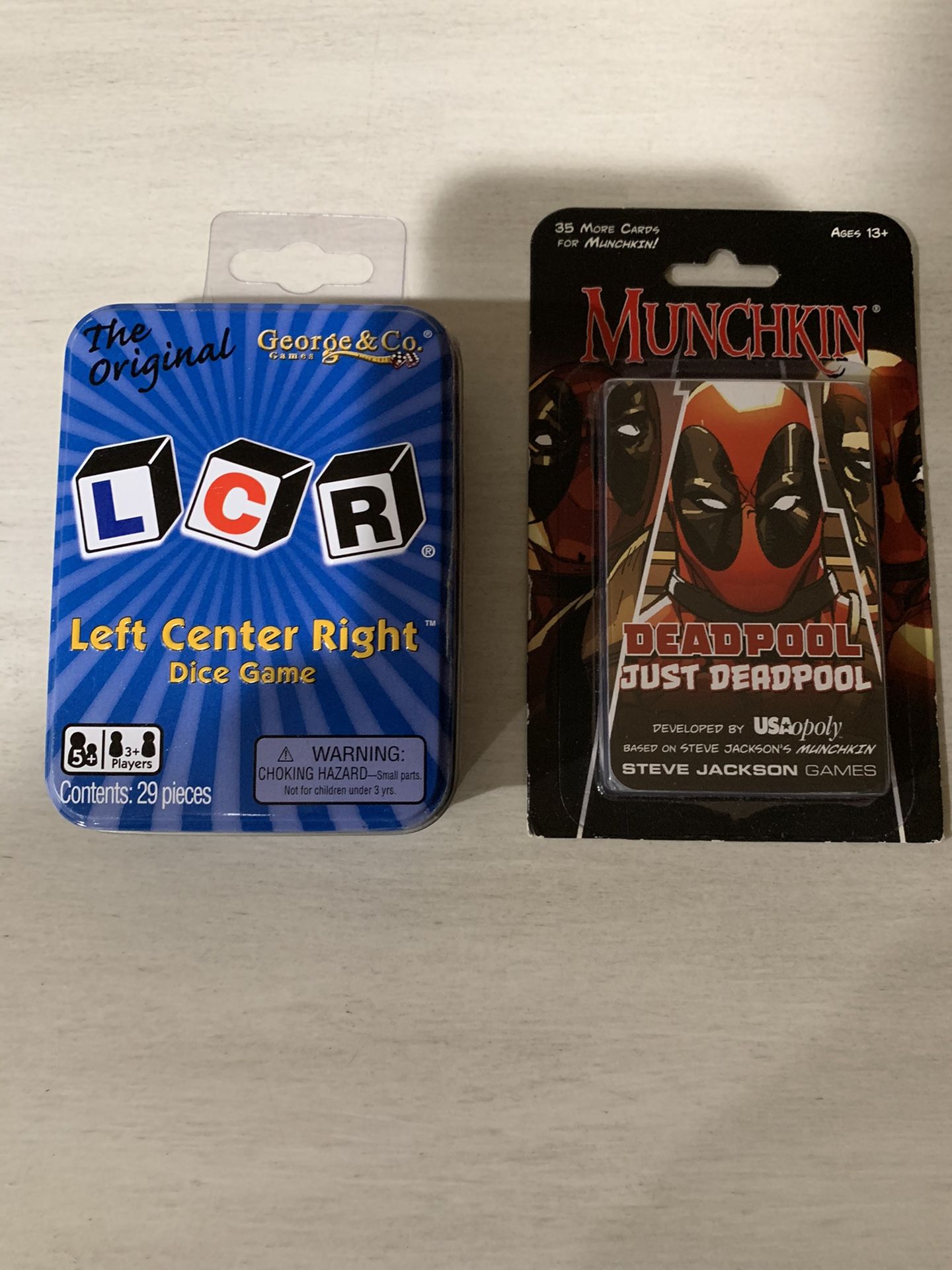 Card Games- Left, Right, Center - Munchkin Deadpool edition card game