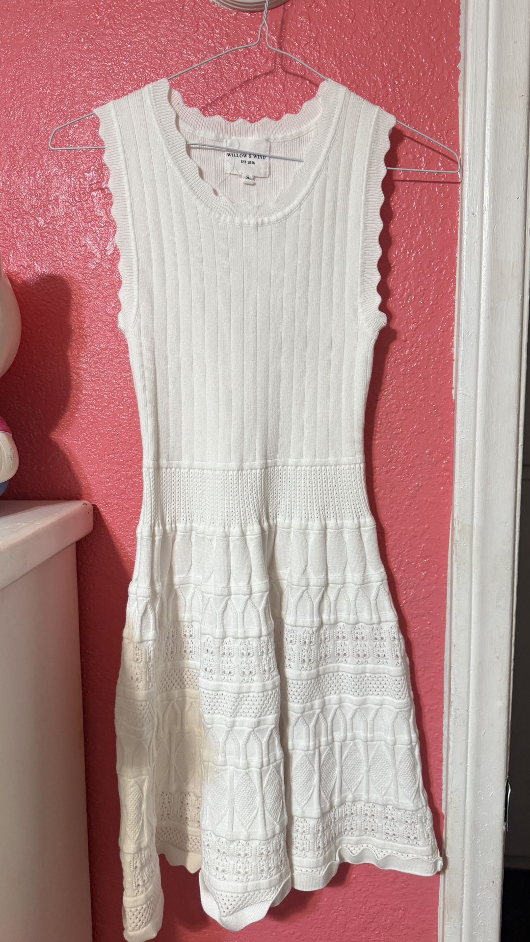 White Sleeveless Mini Dress