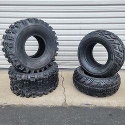 New Set Front And Rear 22x10-9 & 21x7x10 Quad Tires for Honda Yamaha & Suzuki Llantas Nuevas para Cuatrimotos