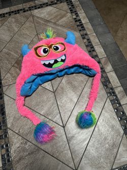 Pink Faux Fur Monster Hat