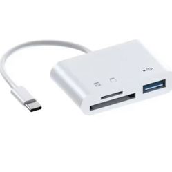 3 In 1 Adapter Type-C, Tf, Cf, Sd, Memory Card Reader, Recorder, Compact Flash Usb-C, Pro, Huawei, Macbook, Camera , Converter