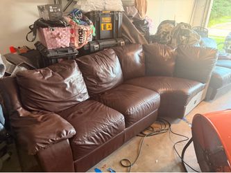 REAL Italian leather sectional!!