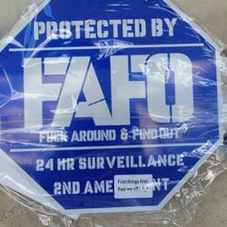 FAFO ADT Security Warning Sign F*** Around And Find Out metal sign new