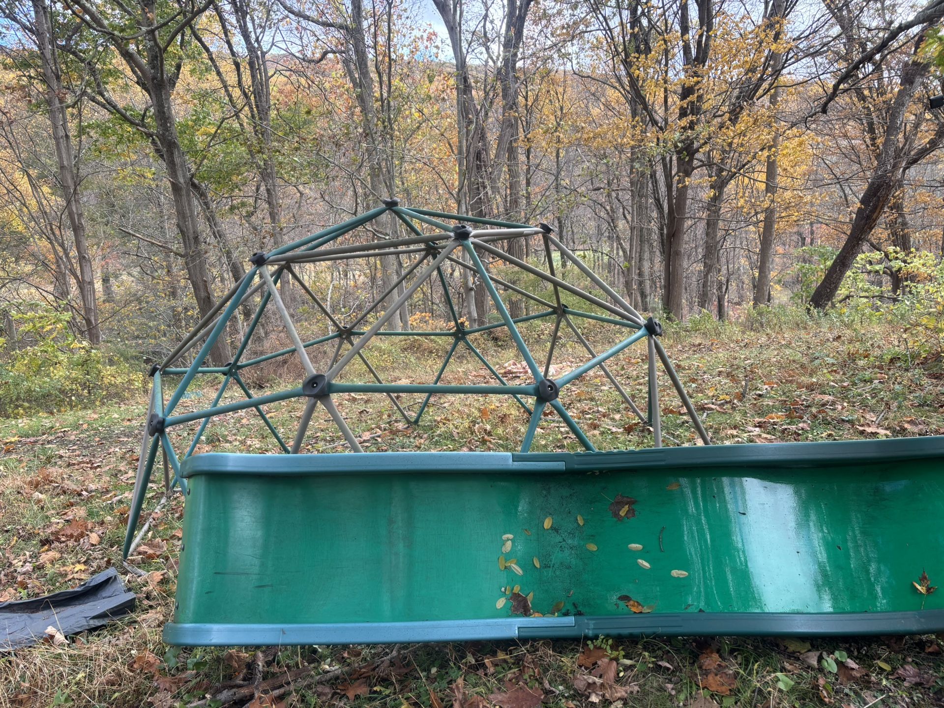 monkey bars and slide