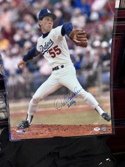 Orel Hershiser Dodgers Autograph 16x20 w/ “Bulldog” inscription PSA COA 