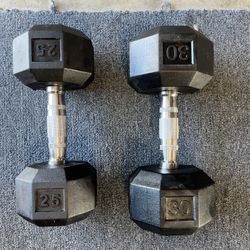 Dumbell singles 25lb 30lb