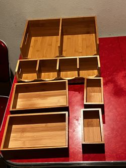 Stackable Bamboo Bins/Boxes