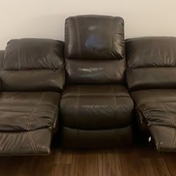 Leather Recliner Sofa 