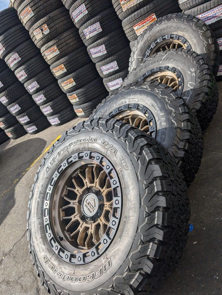 For Sale Set De Rines Nuevos Lock Off R 17x9 Con Llantas Bf Goodrich 285-70R17 Excelente Condición 80%life