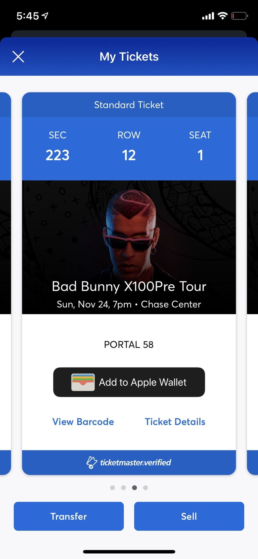 2 Bad bunny tickets chase center
