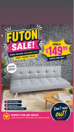 Gray futon