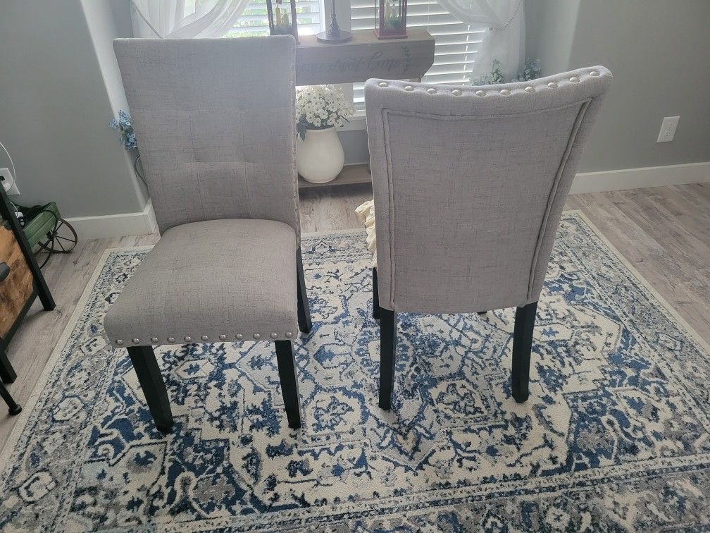 Light Gray Linen Chairs, $20.00 Each