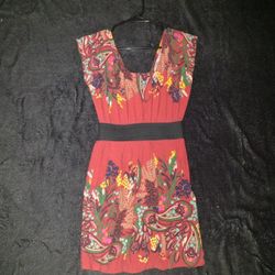 Red Boho-design Dress