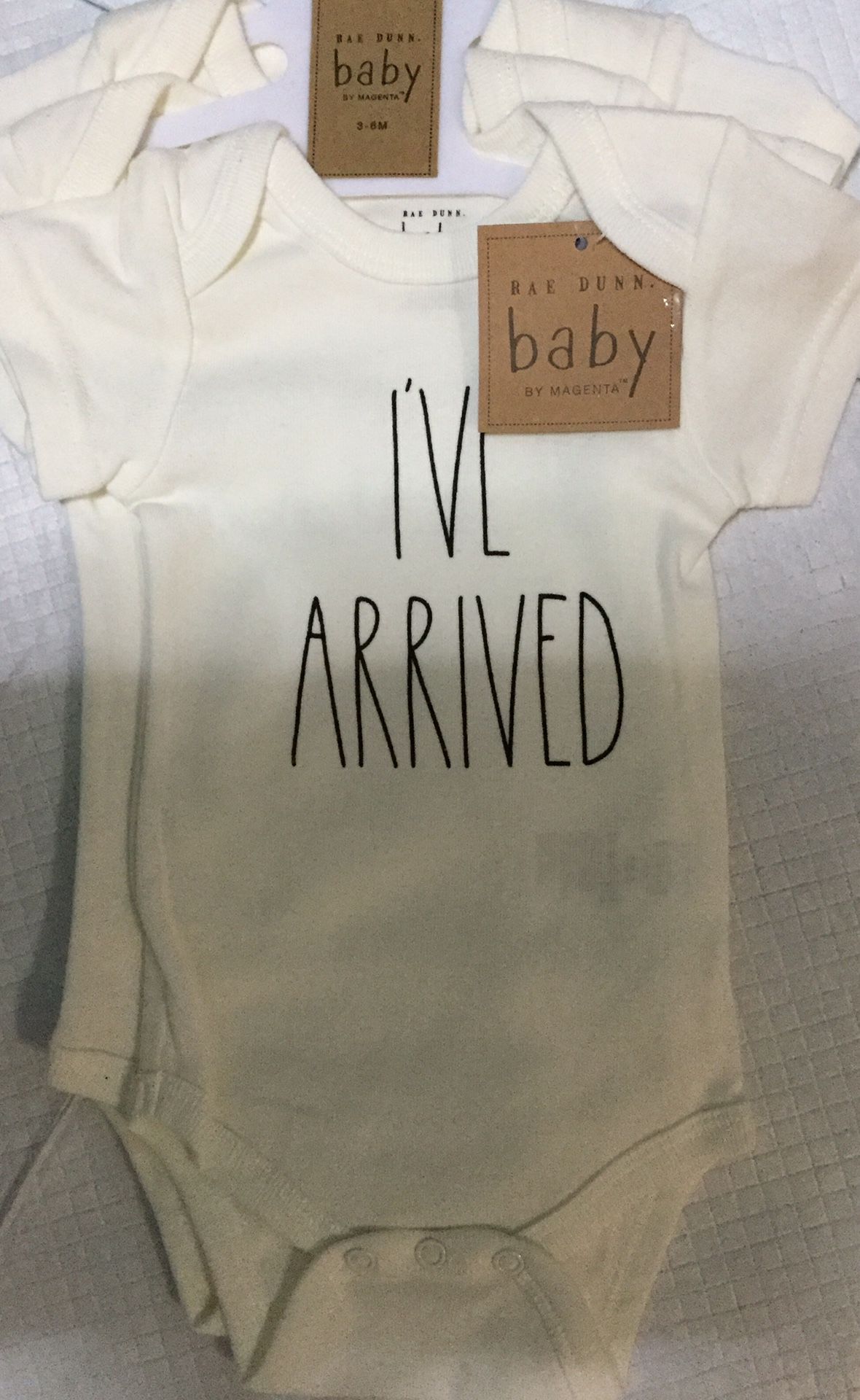 NEW RAE DUNN BABY ONESIE SET