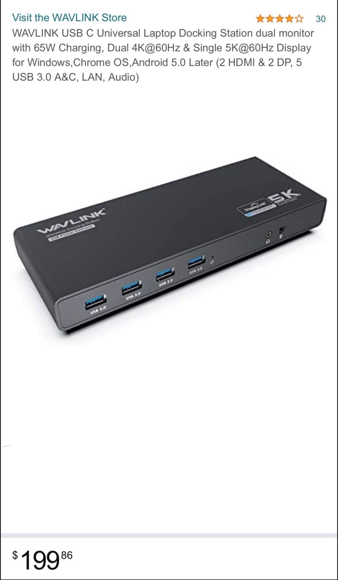 15-1 USB-A / USB-C 5K Universal Docking Station