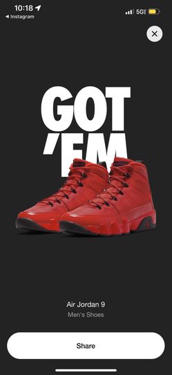 Jordan 9 Chili Red