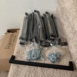 Ravinte 16 Pack 10 Inch Square Cabinet Handles - Matte Black Pulls for Kitchen Drawers and Cabinets - Hardware for Cupboards