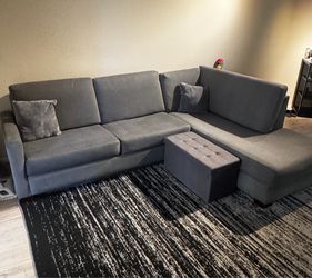 IKEA Gray Fabric Sectional Sofa