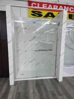 Shower Base And Glass Doors
