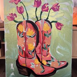 Oil painting mixed media