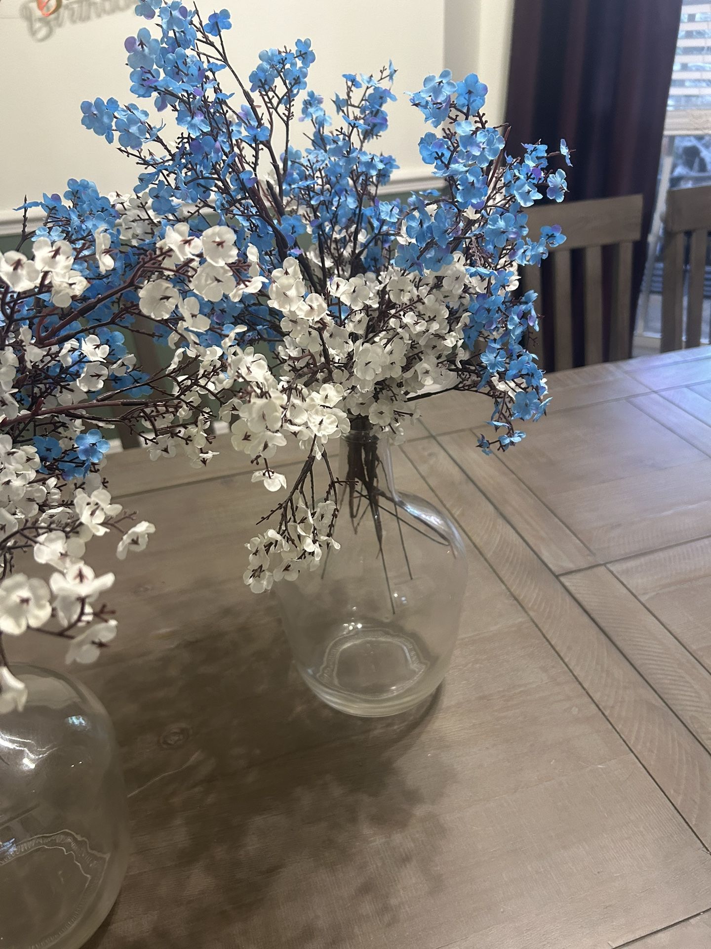 Glass Jug Vases With flowers Set Of 2