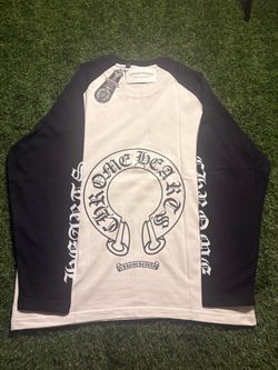 Chrome hearts black & white baseball long sleeve M OR L