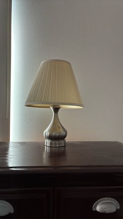Small Table Lamp with Pleated Shade