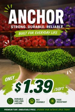 New Artificial Turf/Zacate on sale $1.39/sqf