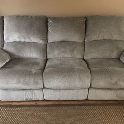 Power recliner sofa and chair with USB charging ports