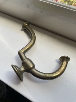 Unlacquered brass hook